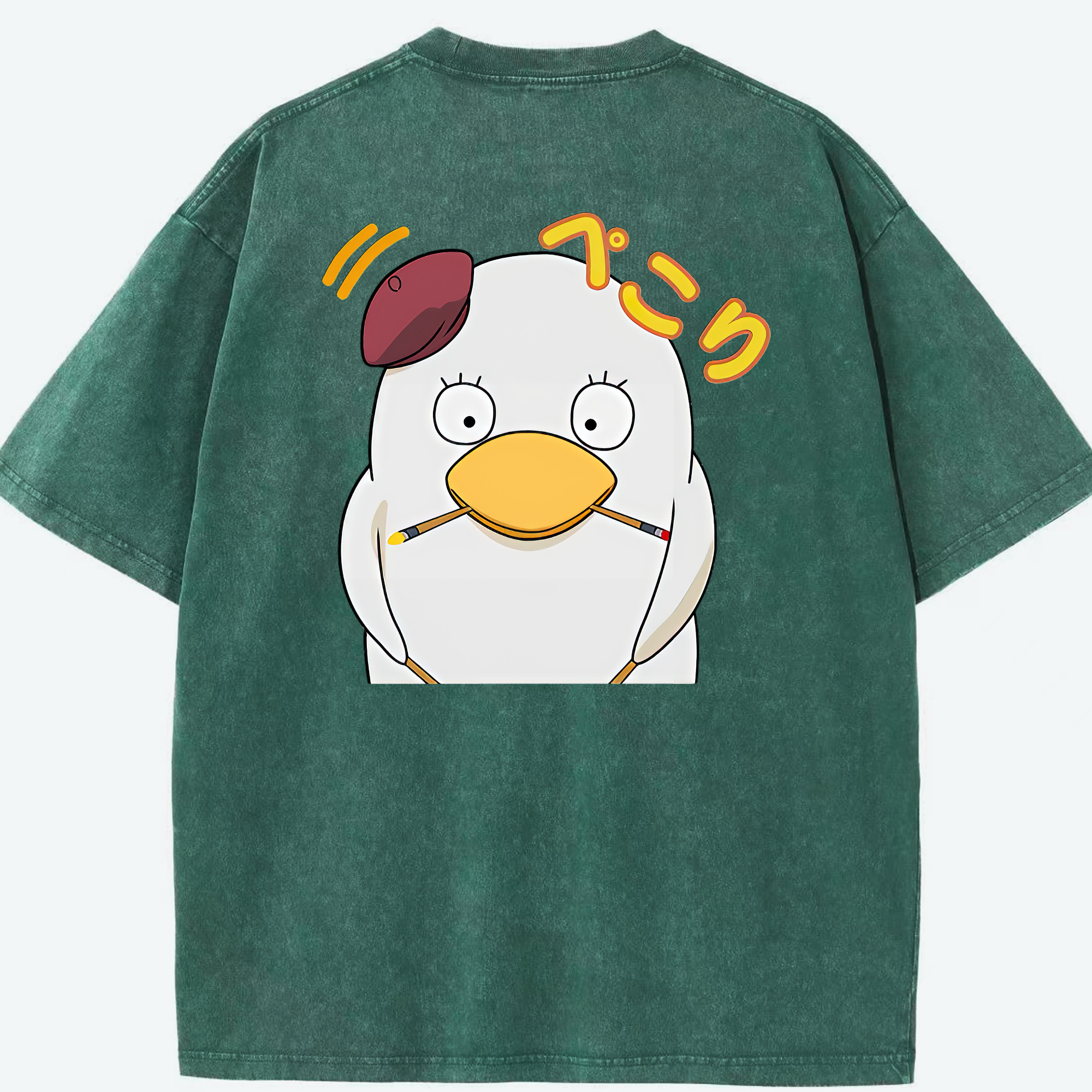 （画像用） ぎんたま 坂田銀時（さかたぎんとき） 神楽 志村新八（しむら しんぱち） GINTAMA Sakata Gintoki Kagura Shimura Shinpachi 綿100% ヴィンテージ風 半袖Tシャツ（背面プリント）